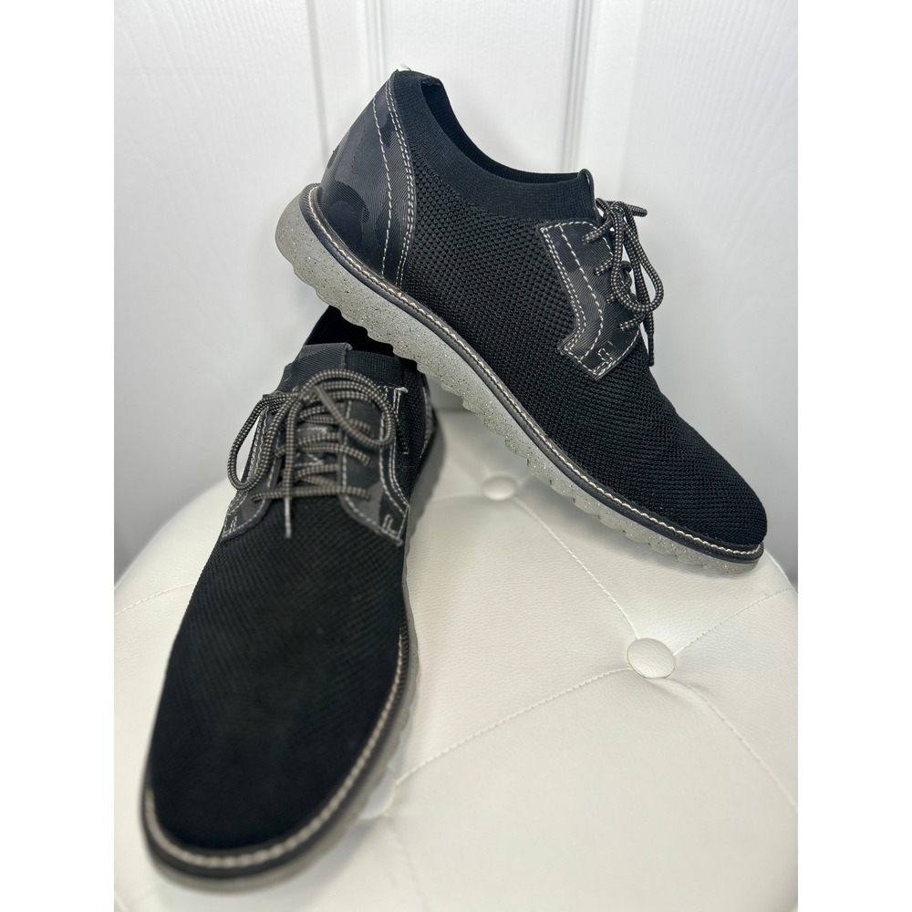 Johnston & Murphy Knit Oxford 10.5 Black Camo Sole Business Casual Lace Up